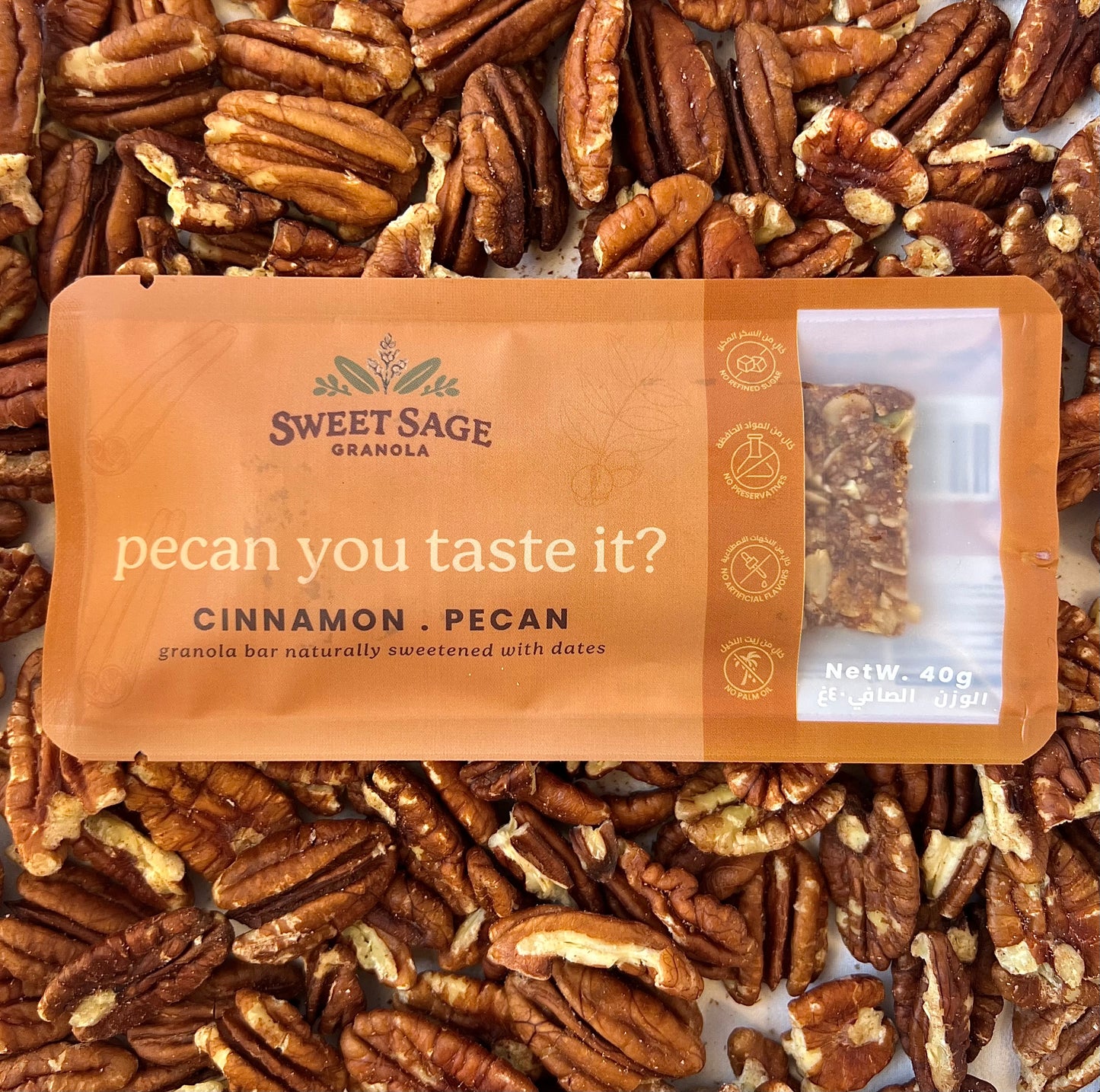 Cinnamon Pecan Granola Bar
