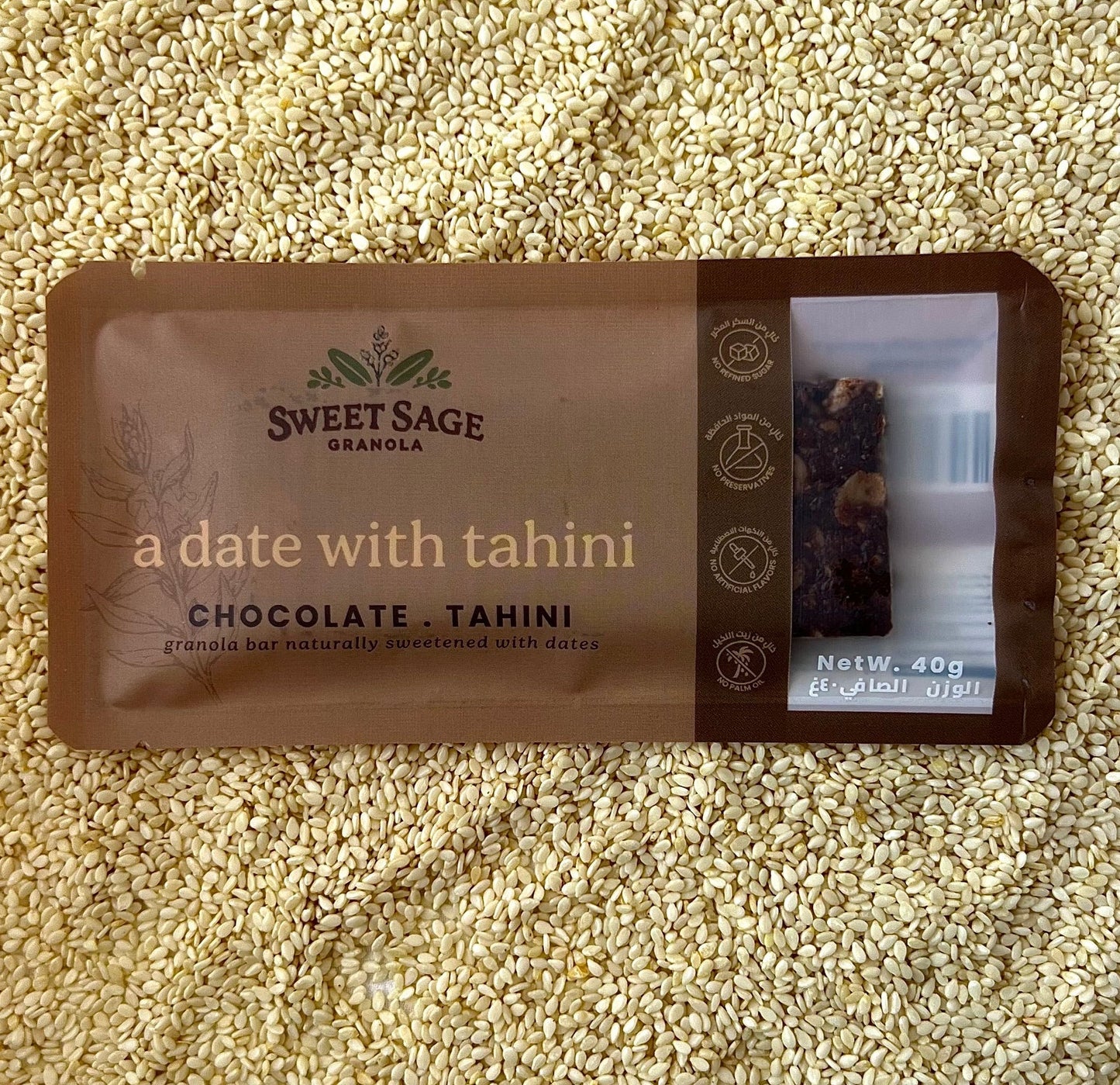 Chocolate Tahini  Granola Bar